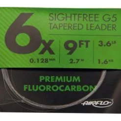 Airflo G5 Tapered Fluorocarbon Leaders 9ft 6x
